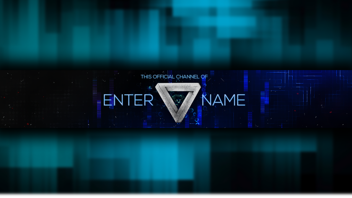 CLEAN BLUE  YOUTUBE  BANNER  TEMPLATE  by GenezisFX on DeviantArt