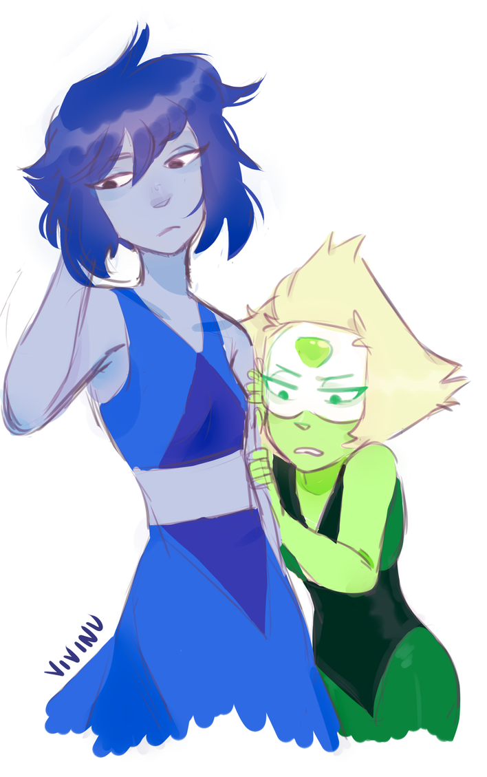 If Jasper where to ever come back, I just imagine Peridot to be like "dON'T WORRY LAPIS STAY BEHIND ME I'LL PROTECT U" but then she hides behind Lapis lmao just experimenting w styles here I guess?...