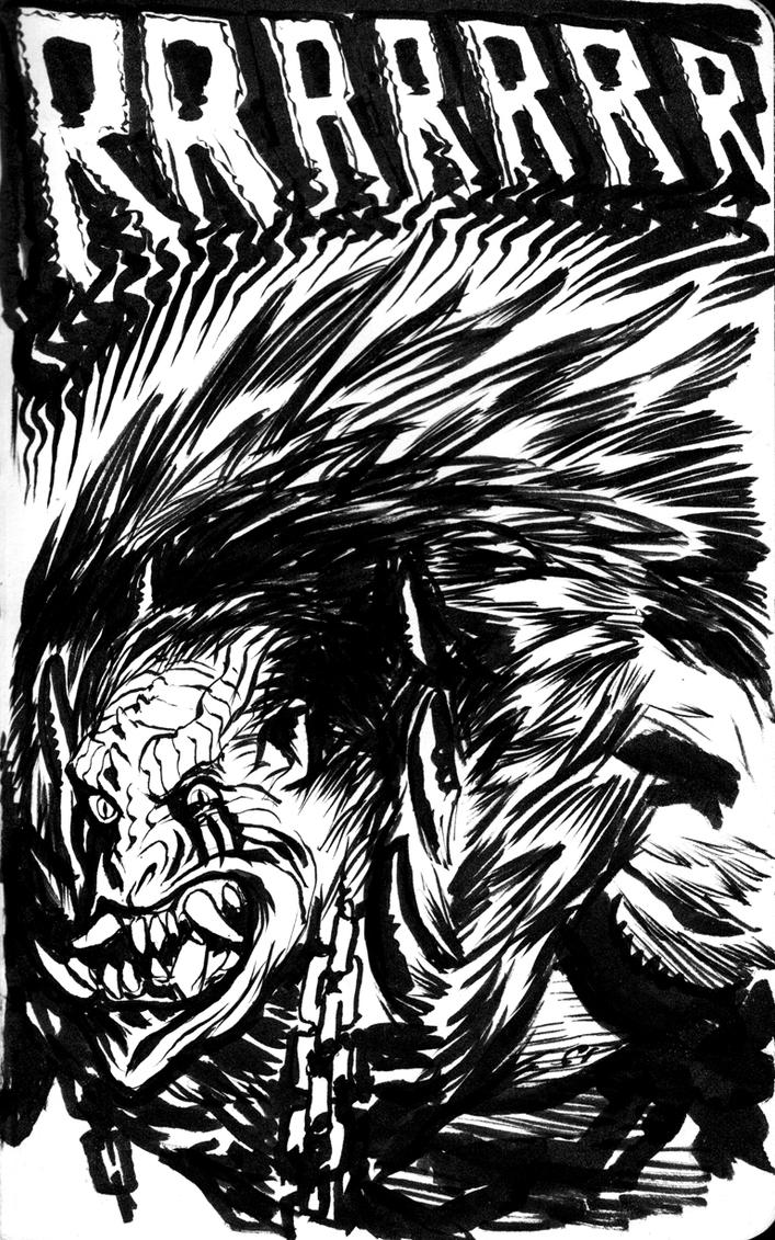 MOTU Beast-Man sketch by francesco-biagini