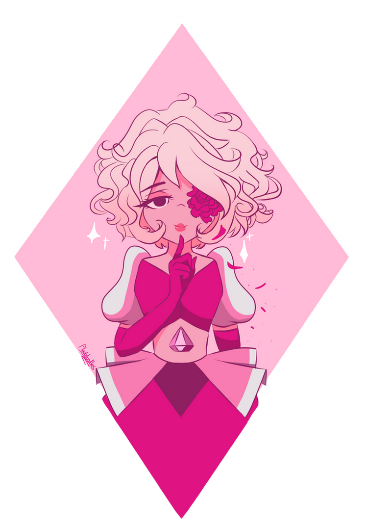 Pink Diamond from Steven Universe! She has some secrets... You can purchase this as a sticker/poster on my Redbubble: www.redbubble.com/people/plant…