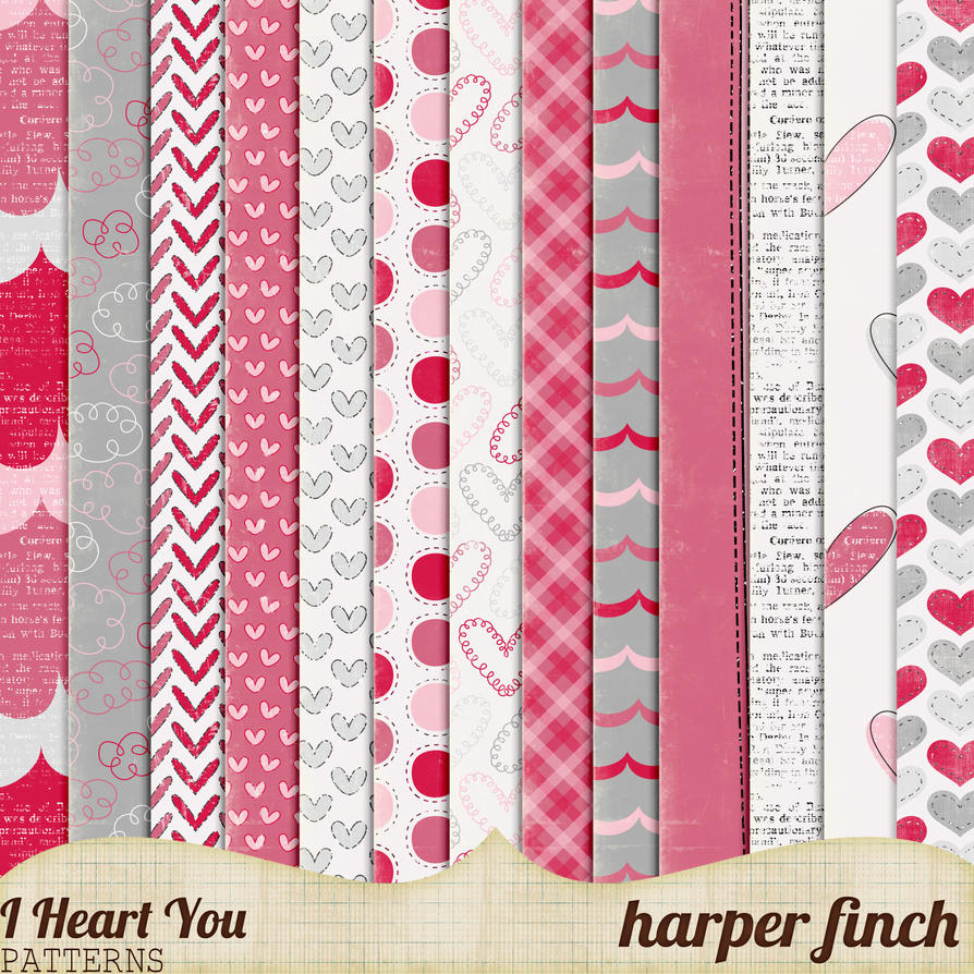 I Heart You, Patterns by harperfinch