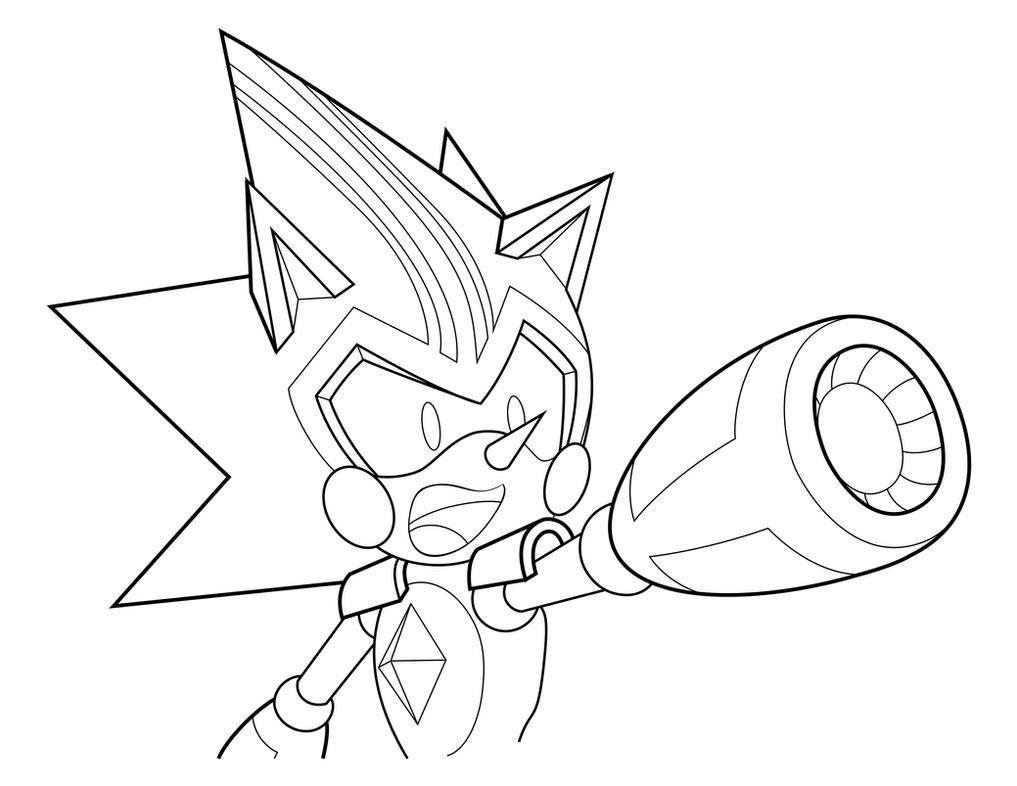 coloring page 6 Shard the Metal Sonic by Xaolin26 on