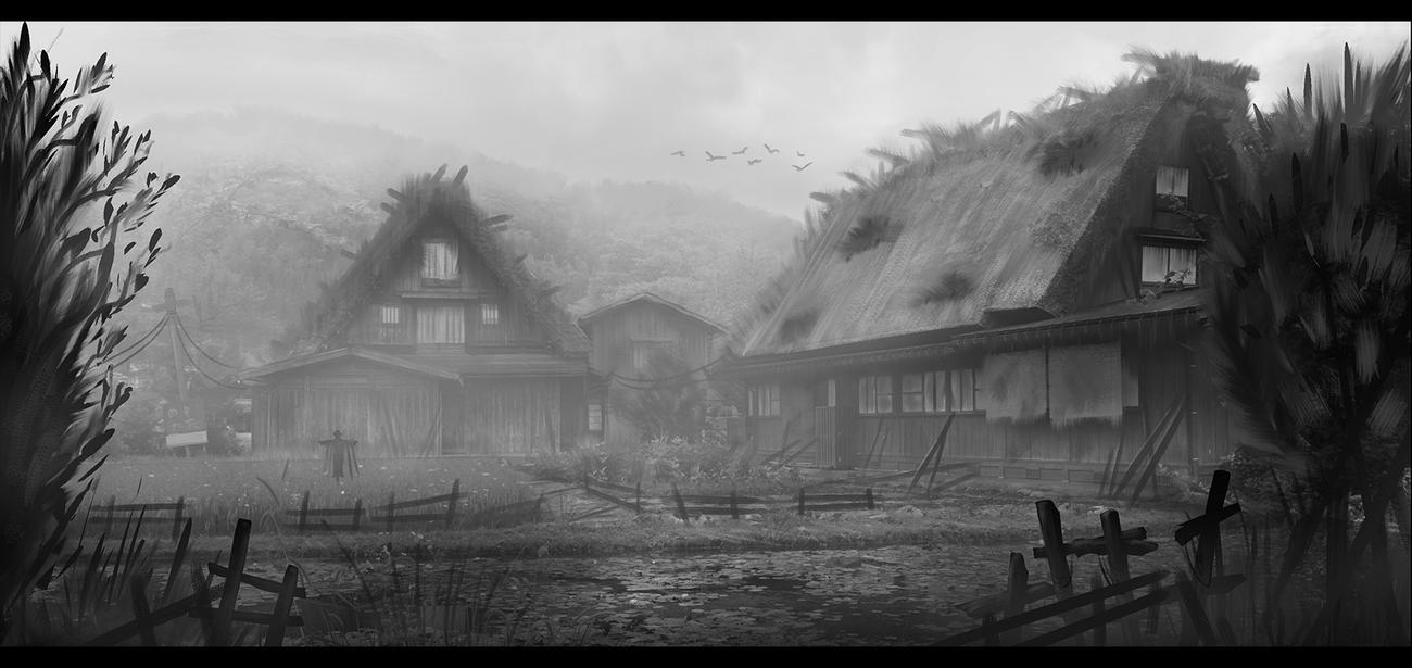 Retribution for the Innocent Part 1,2, and 3 Japanese_village__misty__by_narandel-d8whser