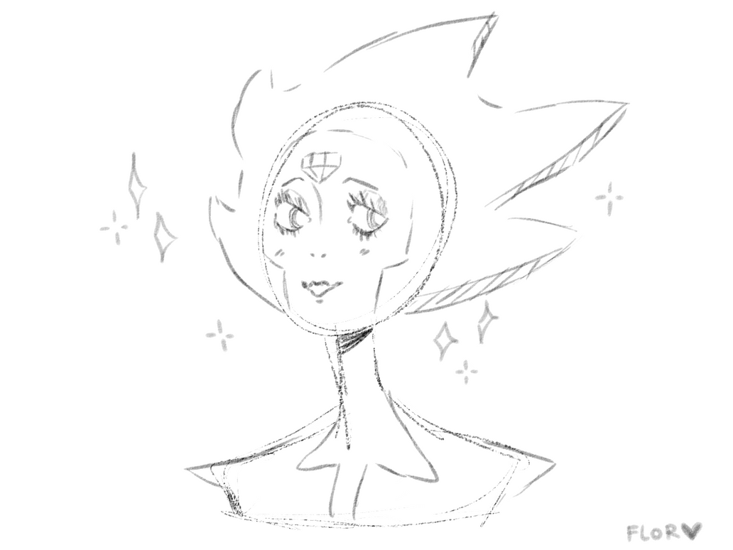 Welp, i'm alive my bois, also i recently saw the new chapter of Steven Universe and OML White Diamond is a goddess so i doodled her!