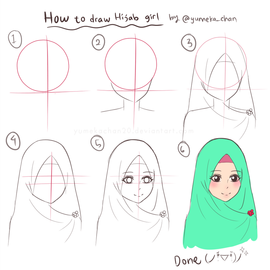 How to draw hijab girl~ by yumekachan20 on DeviantArt