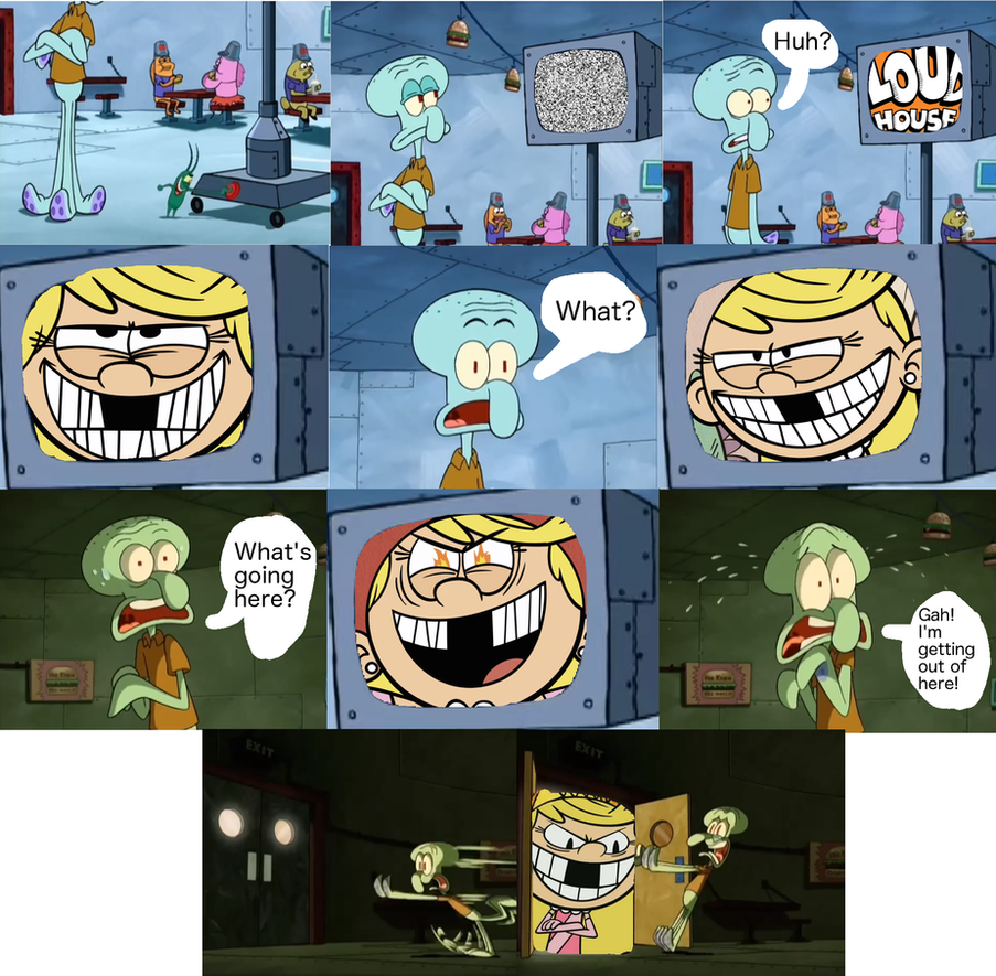 Squidward Is Too Scared Of Lola Loud By Funnytime77 On DeviantArt