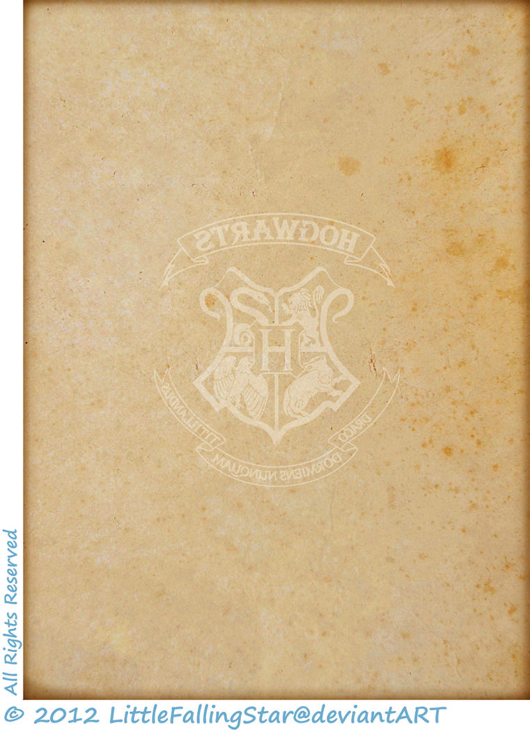 Hogwarts parchment, back by LittleFallingStar on DeviantArt
