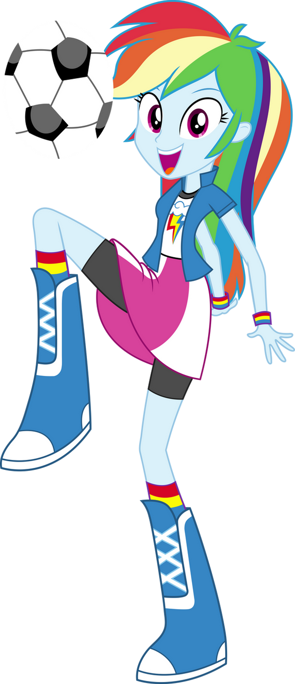 Equestria Girls Rainbow Dash Vector by icantunloveyou on 
