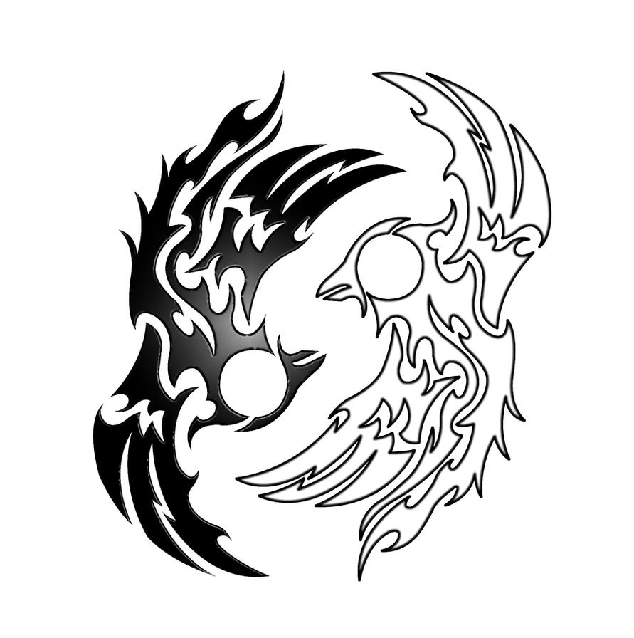 Phoenix Yin Yang Tribal v1.1 by kuroakai on DeviantArt