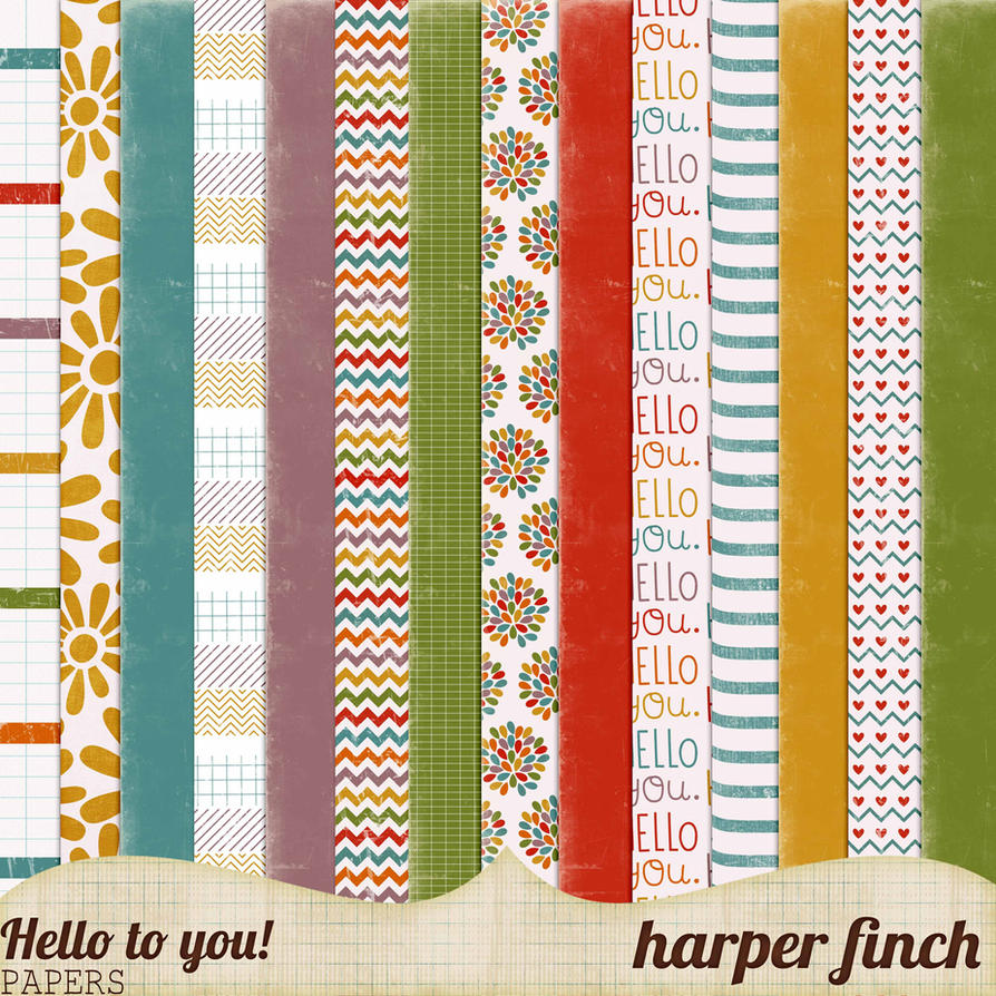 Hello to You!, Patterned and Solid Papers by harperfinch