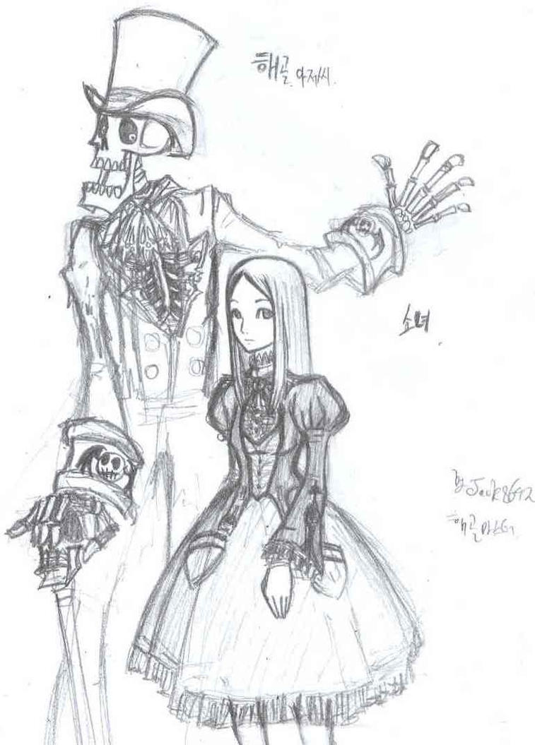 Skeleton And Girl