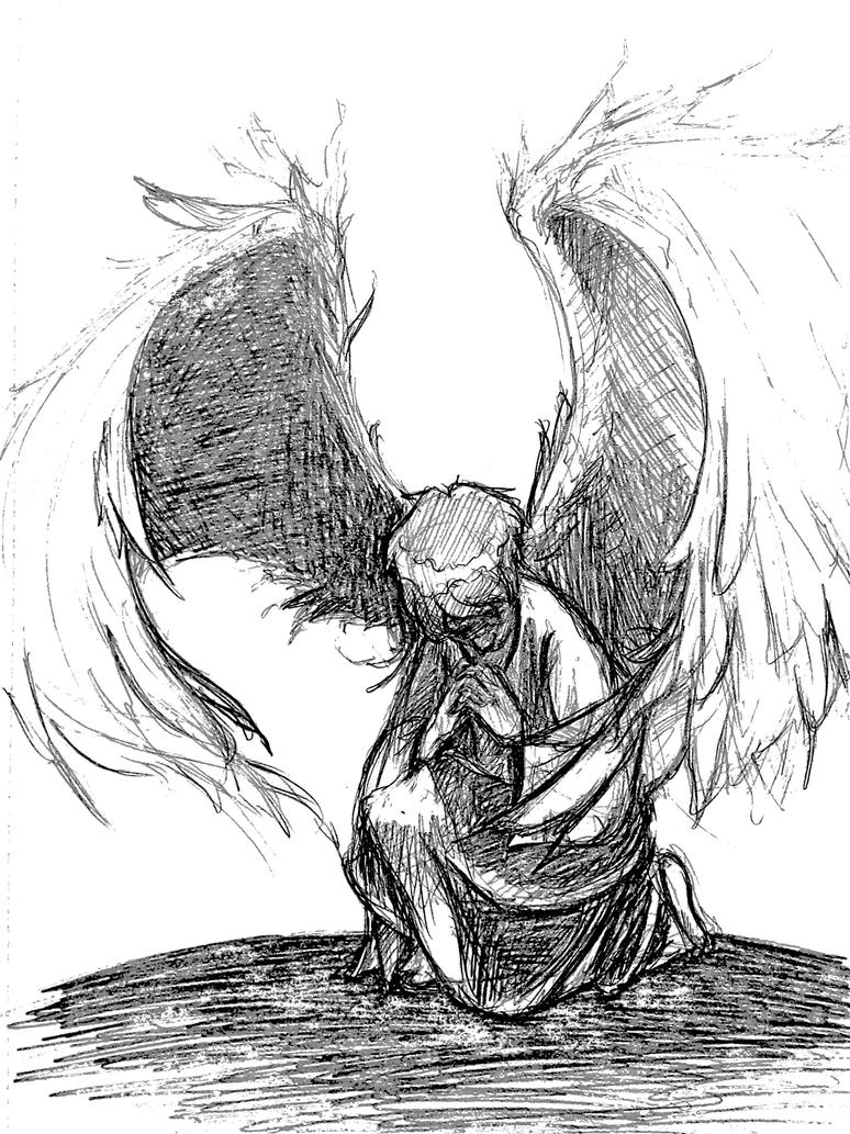 Praying Angel sketch by ChristaJune on DeviantArt