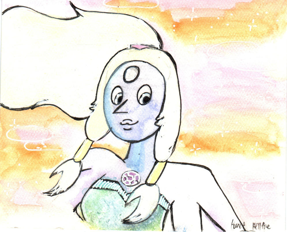 This is a watercolor piece of Opal, my favorite fusion, from Steven Universe. Please Enjoy!