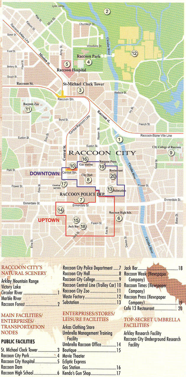 Raccoon City Map By Zaidtomo 