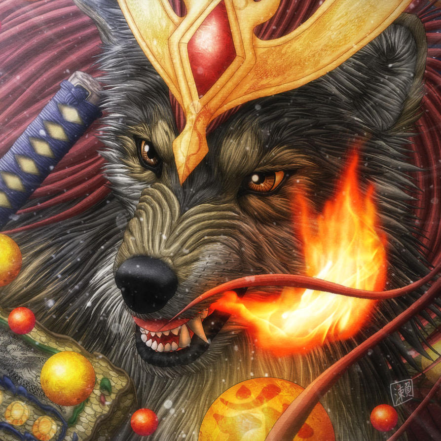 Fire Wolf by SheltieWolf