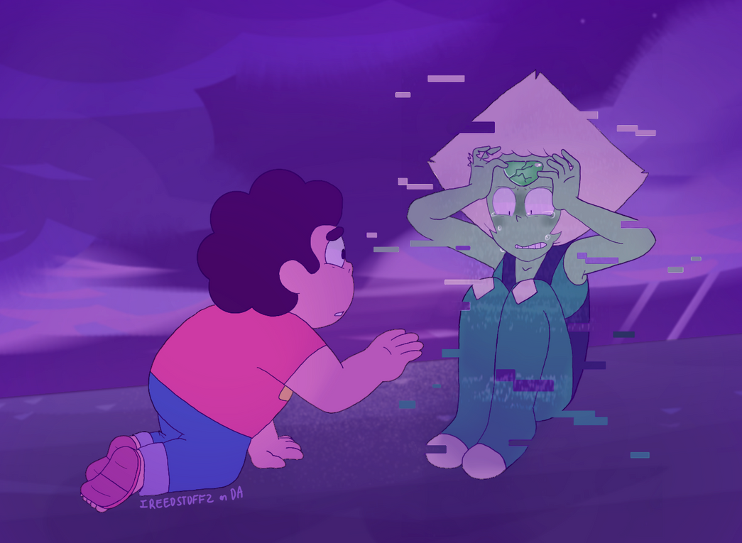 So I was gonna do some quick vent art and go to bed but then I thought "Wow how cool would it be if Peridot has a glitch-out effect when her gem cracks??" And then I thought "holy crap that's way t...