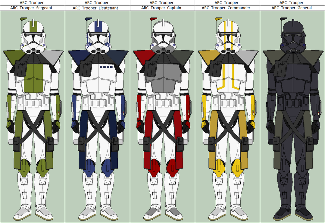 ARC Troopers Ranks by vidopro97 on DeviantArt