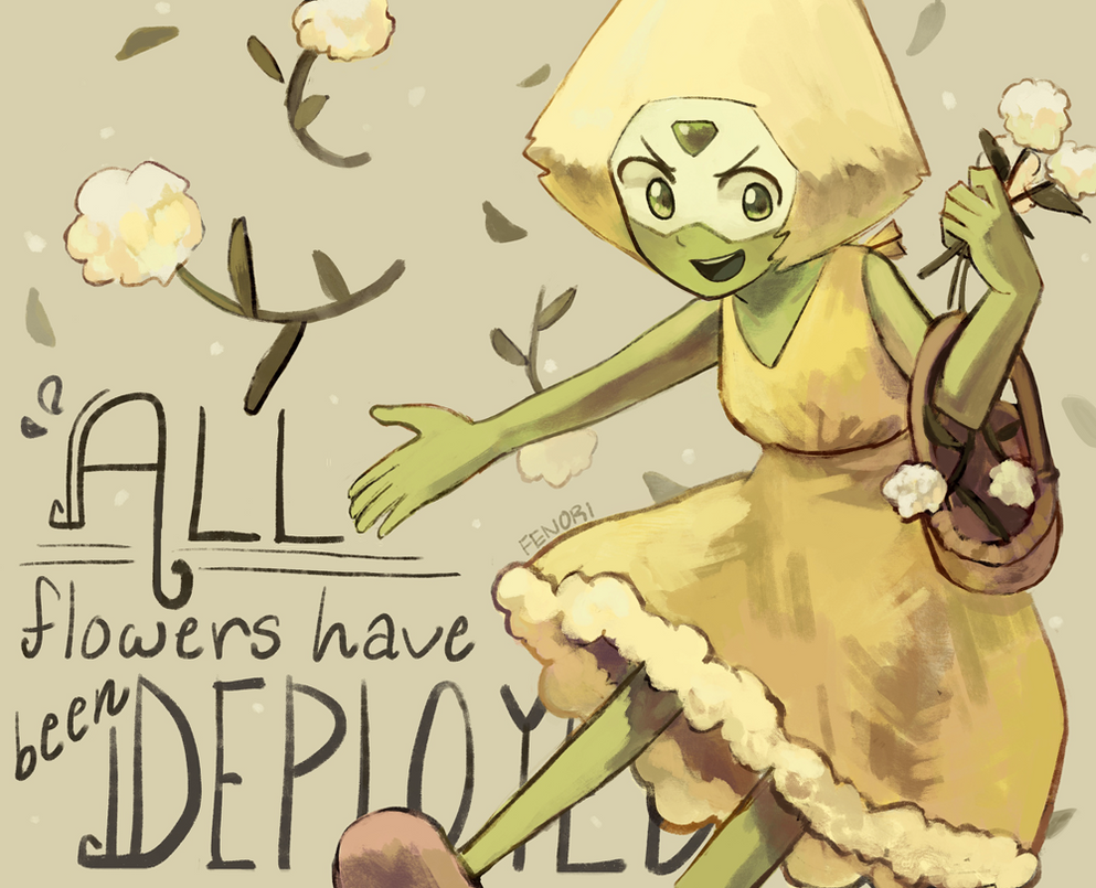 Speedpaint! PERIDOT IS THE CUTEST FLOWER GREMLIN LMAO its been a while since i drew my fave homegirl LOL BLESS THESE EPS steven u man... its so good happy this took shorter than i usually do, aroun...