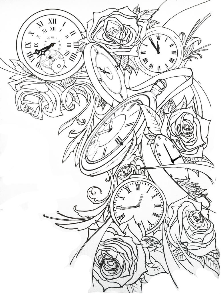 Clocks and Roses by AmaxJ on DeviantArt