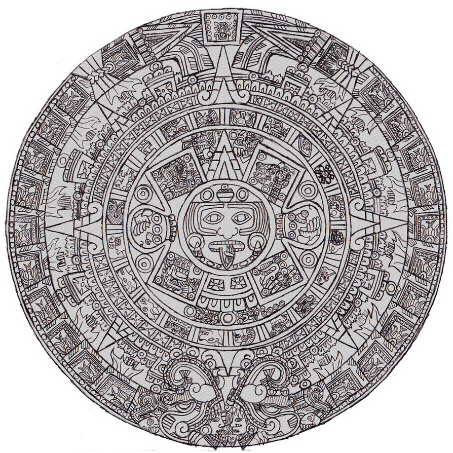 Aztec Sun Stone by Epeyon0083 on DeviantArt
