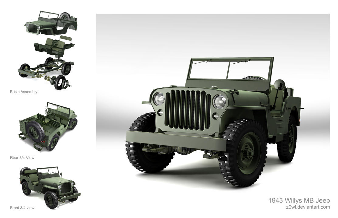 3D Models Willys MB (Jeep) by Z0WL on DeviantArt