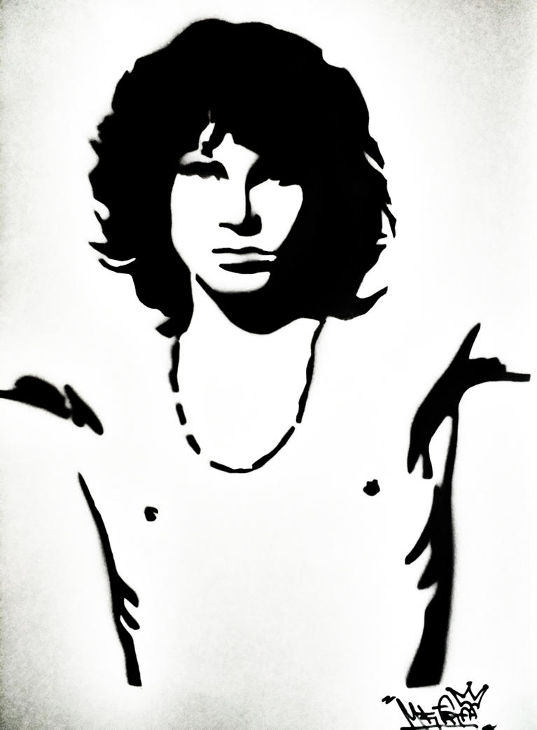 Jim Morrison - Stencil airbrush by MrFreeDeviant on DeviantArt