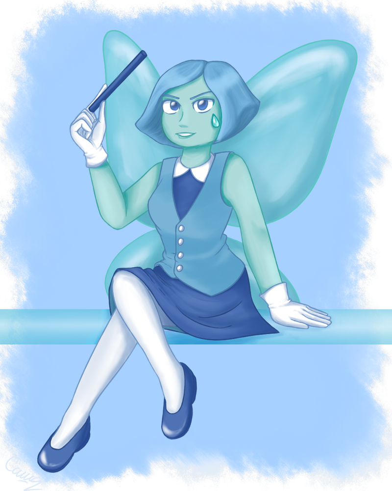 I'm aliiiiiive! And I bought a sketchbook! So, I guess I'll draw more but... Will I publish more? Who knows... Oh yeah, about an art! This is just Aquamarine from SU.