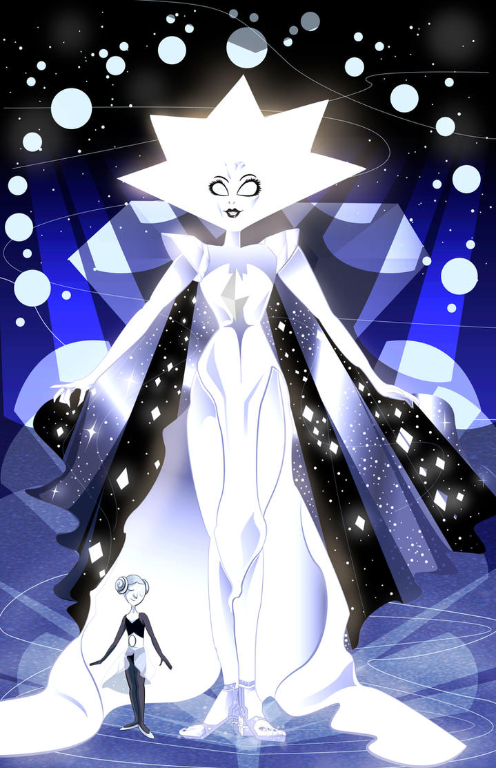 Finally! At long last! White Diamond is real! She exists after all!- and my goodness, she is radiant and stunning! Aside from that she is imposingly TALL! No wonder Blue and Yellow fear her! It's b...