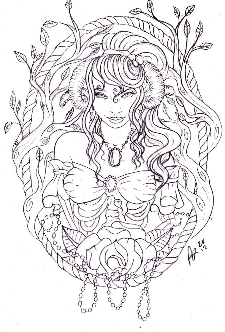 tattoo designs coloring pages for women - photo #20