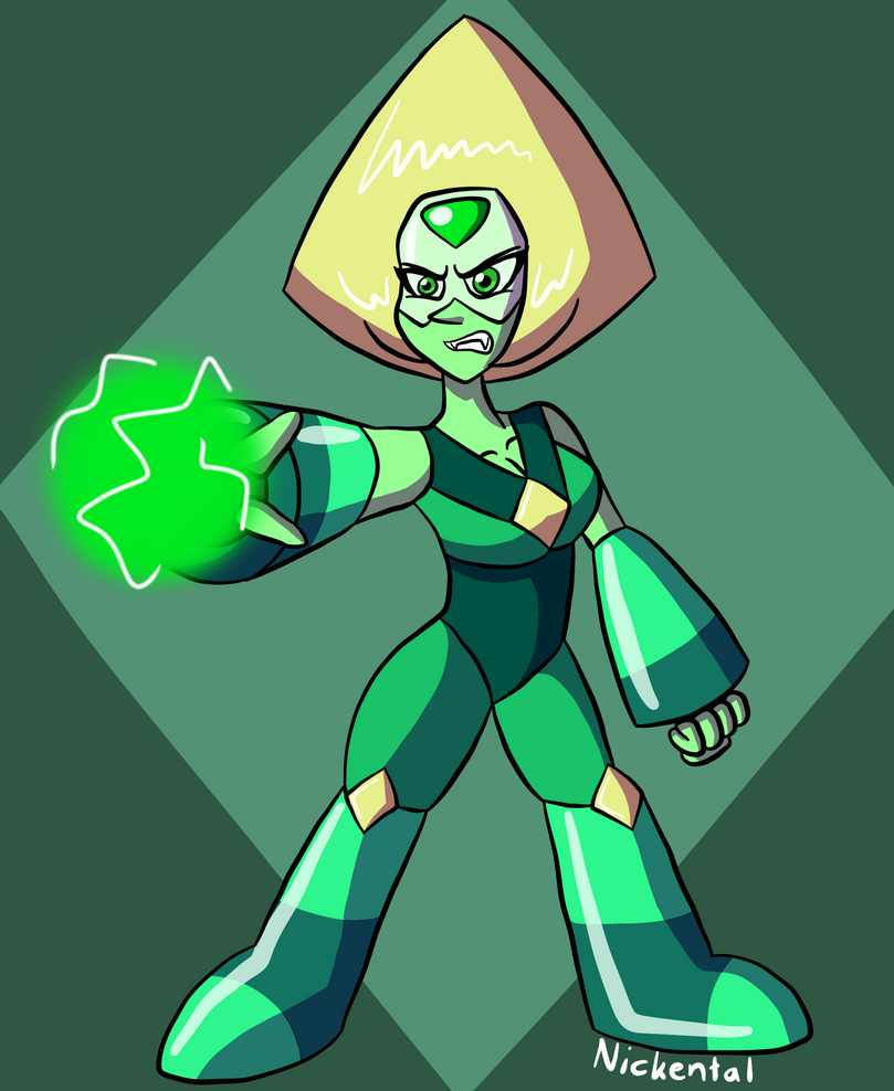 I just felt like drawing Peridot with her limb enhancers. To be honest, I like this version of Peridot more than her current one without limb enhancers. I also find her pretty attractive with them.
