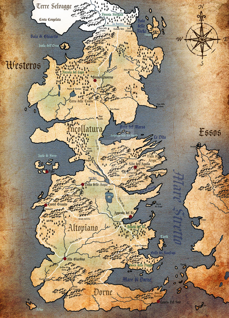 Westeros Physical Map By A Lack Of Rainbows On Deviantart