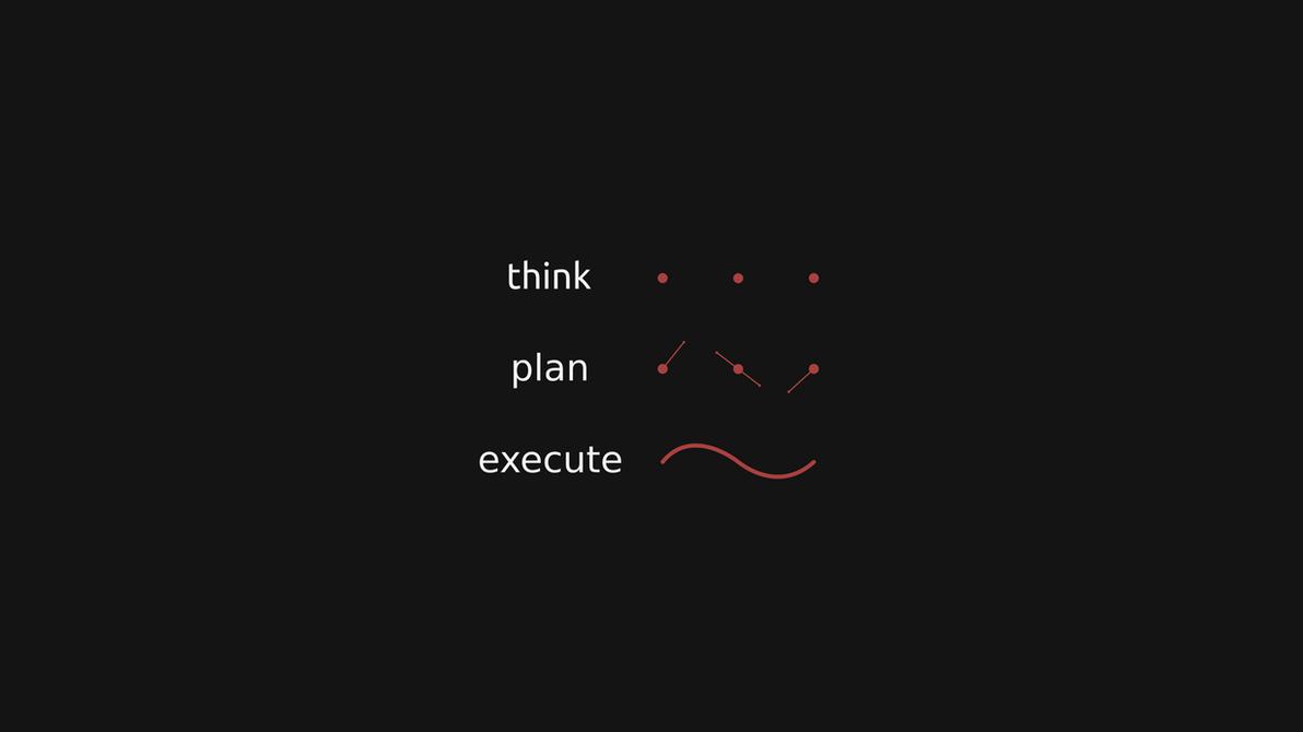 'think, plan, execute' redraw by CyanJDroid on DeviantArt
