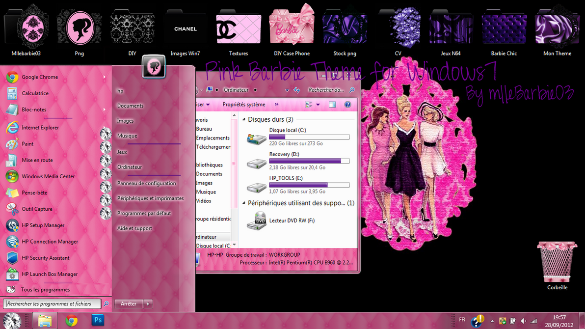 Pink Barbie Theme For Windows7 By Mllebarbie03 On DeviantArt