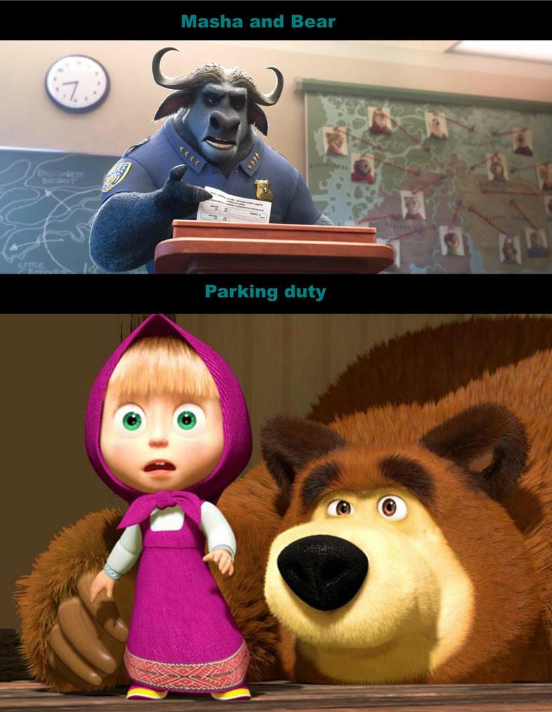 Masha And Bear Parking Duty Meme By Alexeigribanov On DeviantArt
