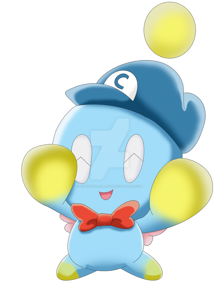 Cheese the Chao with a mario hat by SwedishDrawer11 on