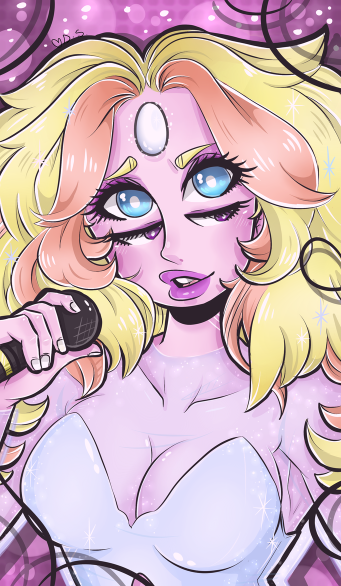 Rainbow Quartz taken the stage. This is one of my favorite gem fusions. Design available here: www.redbubble.com/people/darkm… Speedpaint: www.youtube.com/watch?v=RtGS2N…