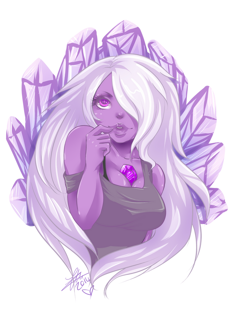 i am a HUGE Steven Universe Fan, i love Amethyst and Garnet, they are just brilliant, Steven is an adorable kid and Pearl has like this motherly relationship with them all, they are all awesome! i ...