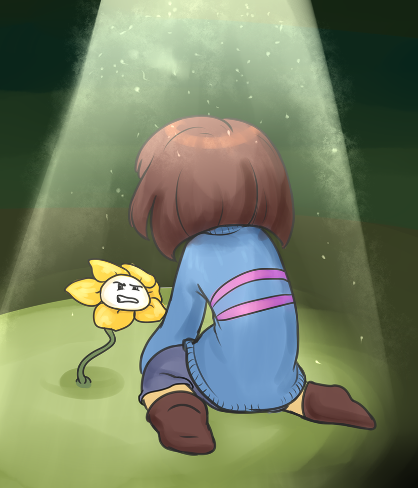 Frisk and Flowey by Unlucky-day-for-Fay on DeviantArt