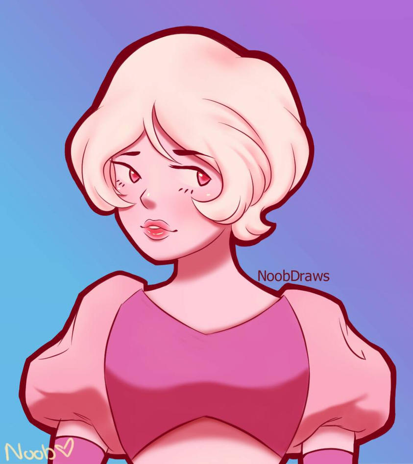 As the title says, Pink Diamond from Steven Universe. Her design is cute but I don't know how to draw her in my own type of style.