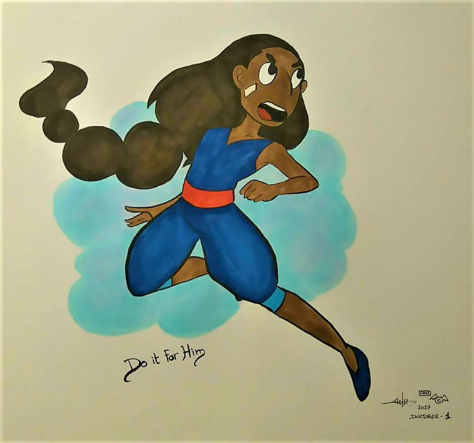 I'M LATE ! I did my Inktober drawings right in time but I forgot to post them here on Deviant Art ! So we start with Connie, from "Steven Universe", for this "Swift" theme ~