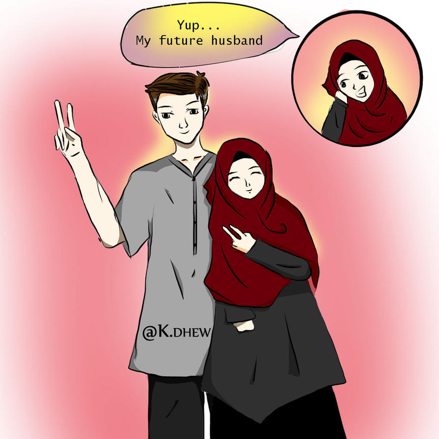 81 Gambar Kartun Muslimah Dengan Pasangannya Terbaik