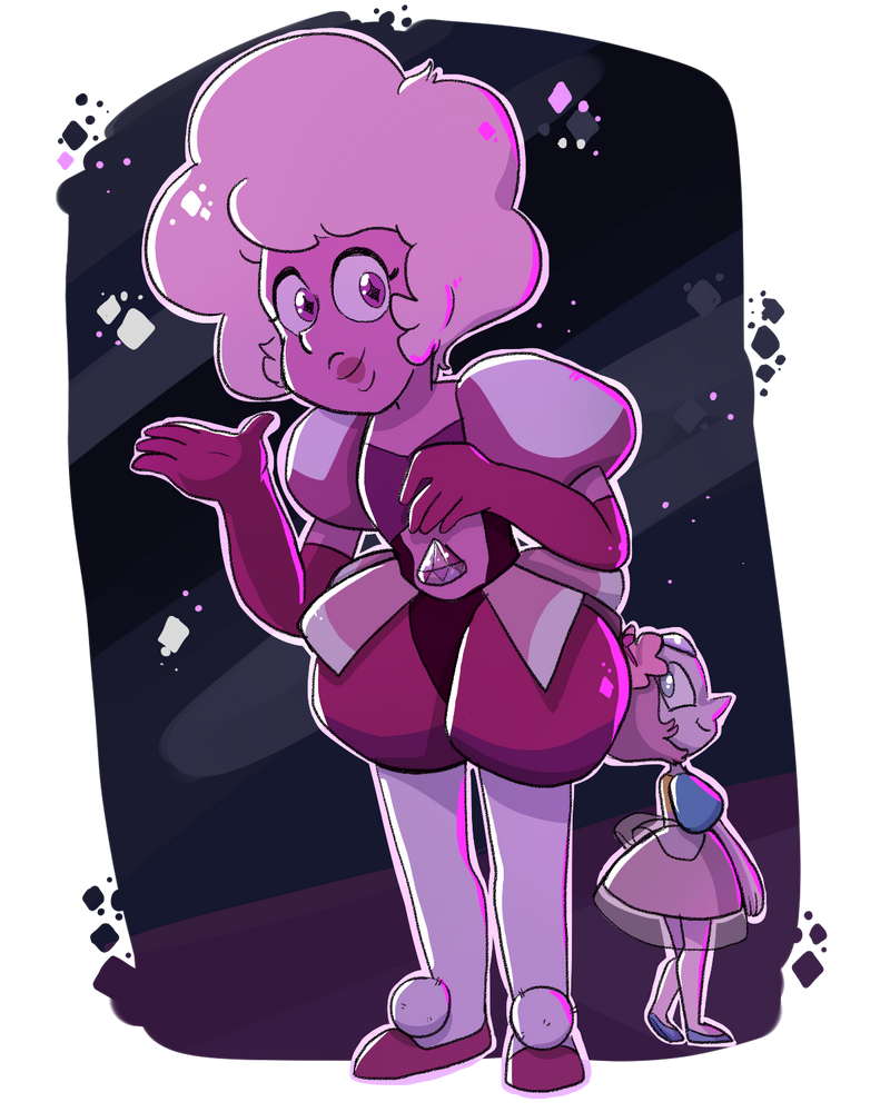 I fiiiiinally finished watching all the Steven Universe episodes I missed x'D and of course i had to draw a fanart after the last one UuU So here you have Pink and Pearl :3 STeven universe(c)CN/Reb...