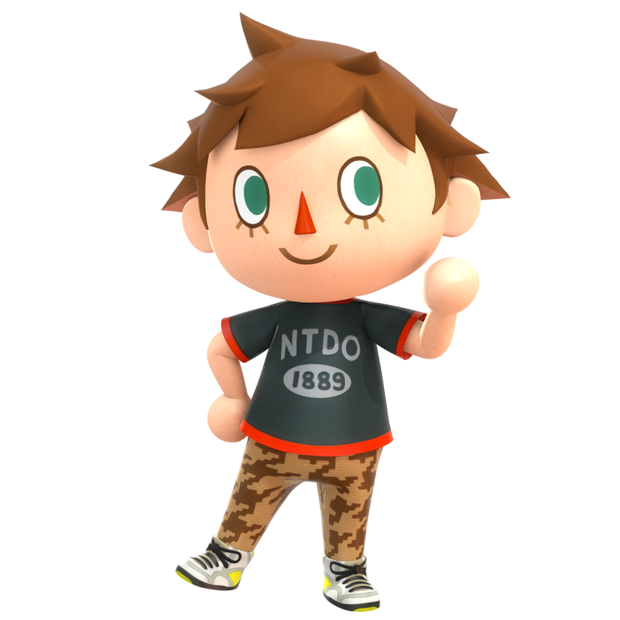 Alternate outfits I would like to see in Super Smash Bros Ultimate  Villager_new_leaf_render__smash_4_pose_by_nibroc_rock-dax8mno