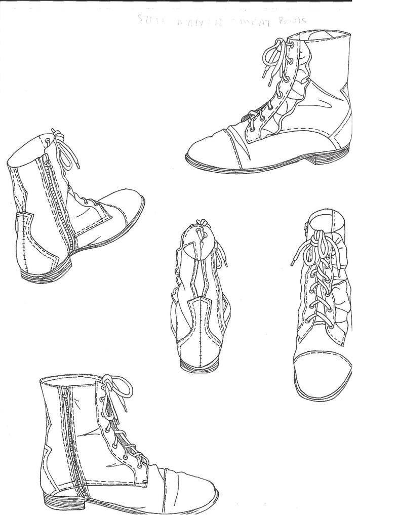 Combat boot sketches by Louie-XV on DeviantArt