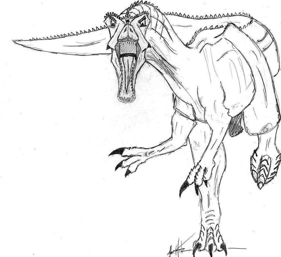 Rudy The Baryonyx Coloring Pages Coloring Pages