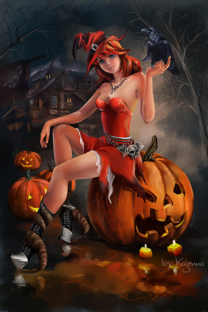 Halloween witch by Kajenna