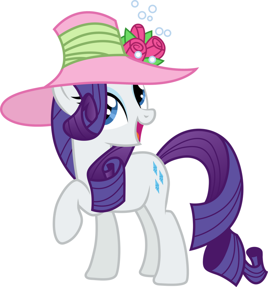 Rarity in a pink hat by CloudyGlow