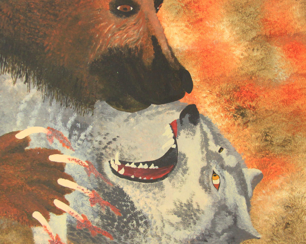 Bear vs Wolf by Illiovaca on DeviantArt