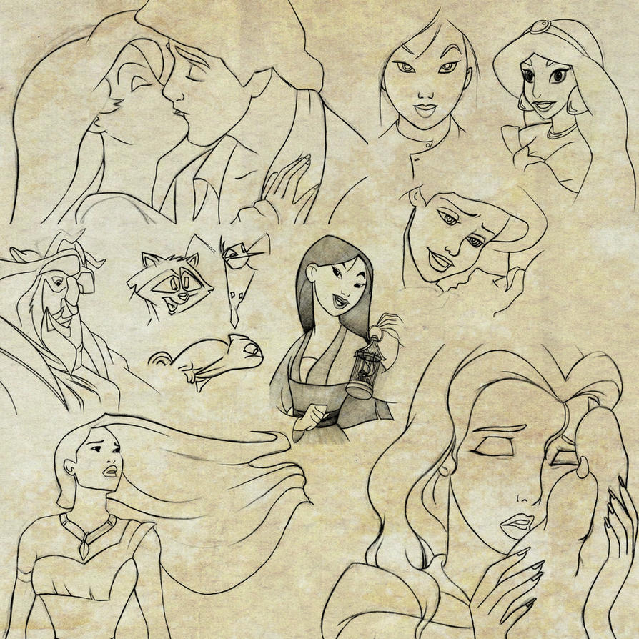 Disney Sketches by nataliebeth on DeviantArt
