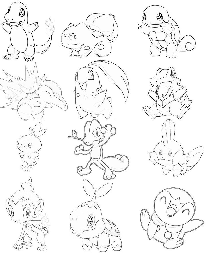 Starter Pokemon Coloring Pages 8